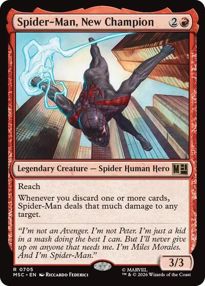 Spider-Man, New Champion (Commander: Marvel Super Heroes) Light Play Foil