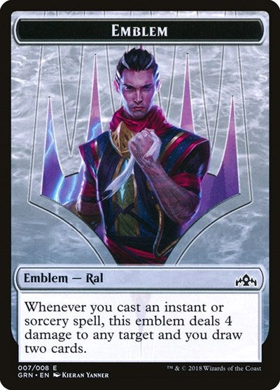 Emblem - Ral, Izzet Viceroy (Guilds of Ravnica) Light Play