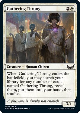 Gathering Throng (Streets of New Capenna) Light Play Foil
