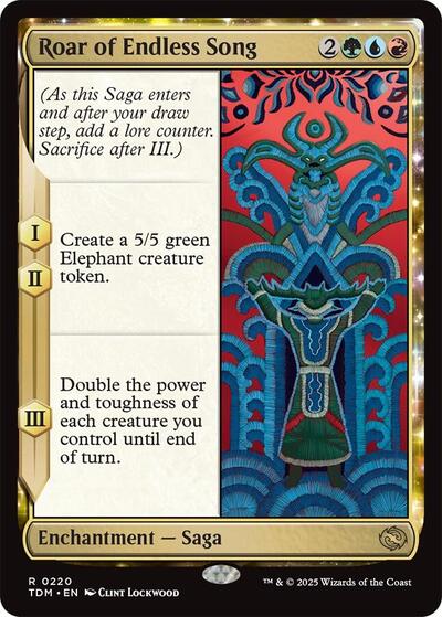 Roar of Endless Song (Tarkir: Dragonstorm) Light Play
