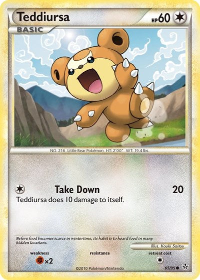 Teddiursa (Unleashed) Light Play Reverse Holofoil
