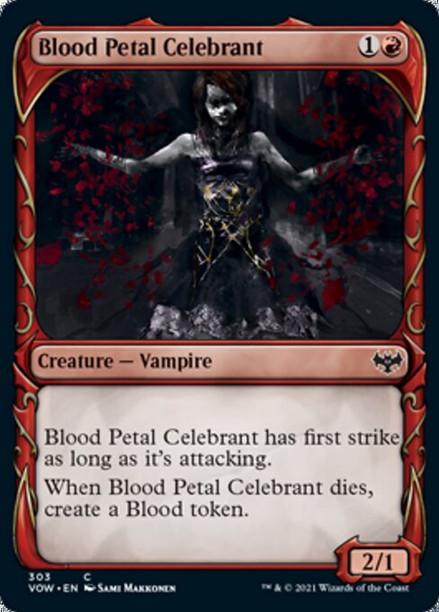 Blood Petal Celebrant (Showcase) (Innistrad: Crimson Vow) Light Play