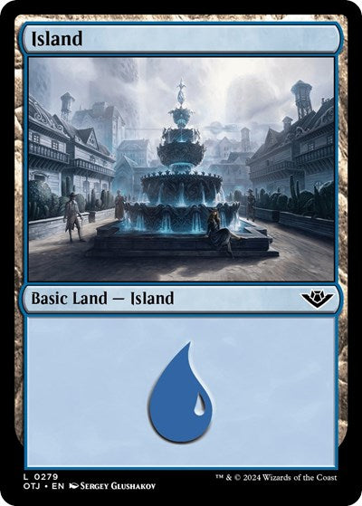 Island (0279) (Outlaws of Thunder Junction) Light Play Foil