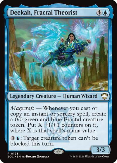 Deekah, Fractal Theorist (Commander: Secrets of Strixhaven) Light Play