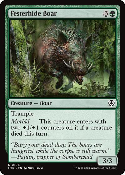 Festerhide Boar (Innistrad Remastered) Light Play