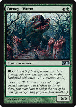 Carnage Wurm (Magic 2012 Core Set) Light Play Foil