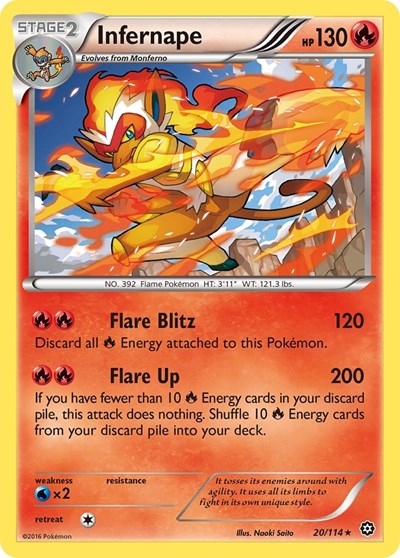 Infernape (XY - Steam Siege) Heavy Play Holofoil