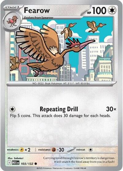 Fearow (ME01: Mega Evolution) Light Play Reverse Holofoil