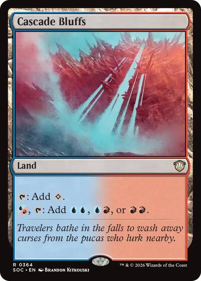 Cascade Bluffs (Commander: Secrets of Strixhaven) Light Play
