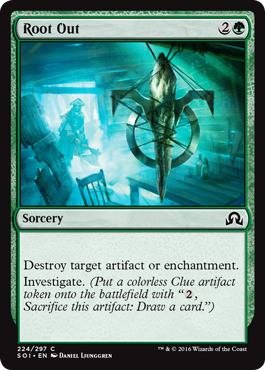 Root Out (Shadows Over Innistrad) Light Play Foil