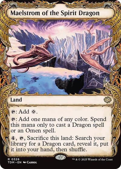 Maelstrom of the Spirit Dragon (Showcase) (Tarkir: Dragonstorm) Light Play Foil