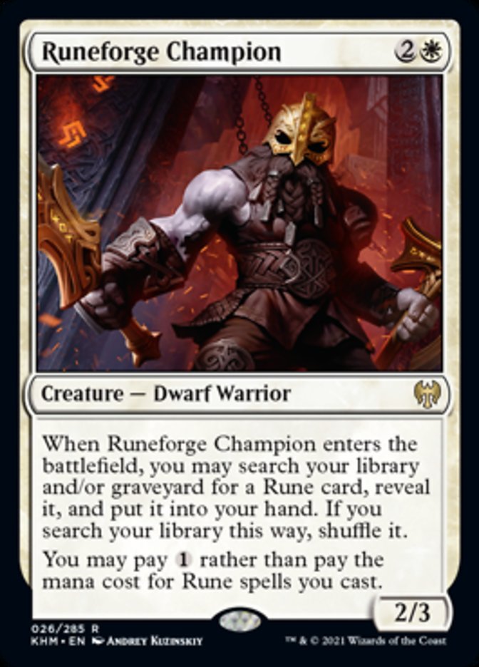 Runeforge Champion (Kaldheim) Light Play Foil