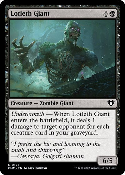 Lotleth Giant (Commander Masters) Light Play Foil