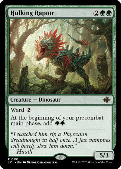 Hulking Raptor (The Lost Caverns of Ixalan) Light Play