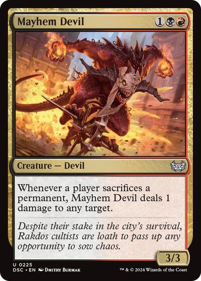 Mayhem Devil (Commander: Duskmourn: House of Horror) Light Play