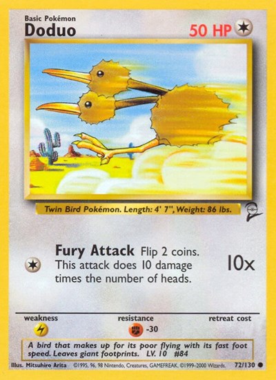 Doduo (Base Set 2) Heavy Play