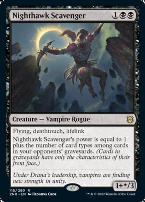 Nighthawk Scavenger (Zendikar Rising) Light Play