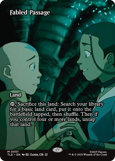 Fabled Passage (Borderless) (Avatar: The Last Airbender: Eternal-Legal) Light Play Foil