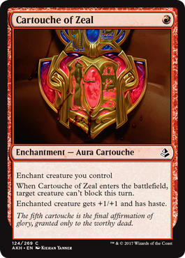 Cartouche of Zeal (Amonkhet) Light Play Foil