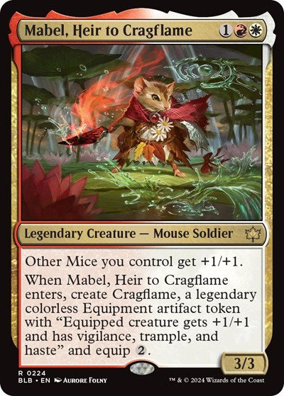 Mabel, Heir to Cragflame (Bloomburrow) Light Play Foil