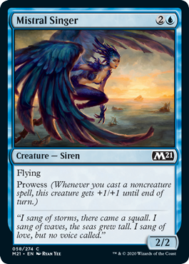 Mistral Singer (Magic 2021 Core Set) Light Play Foil