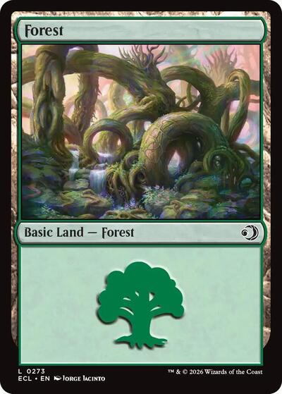 Forest (0273) (Lorwyn Eclipsed) Light Play
