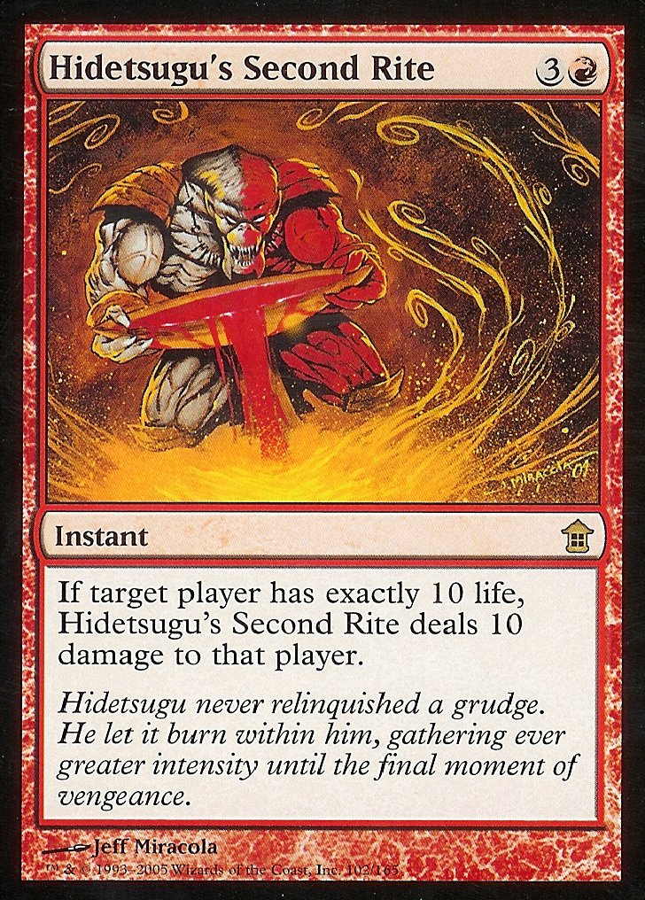 Hidetsugu's Second Rite (Saviors of Kamigawa) Light Play