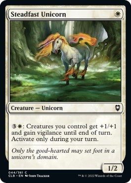 Steadfast Unicorn (Commander Legends: Battle for Baldur's Gate) Light Play