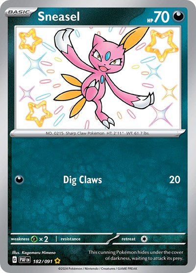 Sneasel (SV: Paldean Fates) Light Play Holofoil
