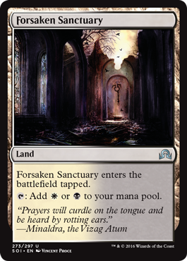 Forsaken Sanctuary (Shadows Over Innistrad) Light Play
