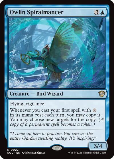 Owlin Spiralmancer (Commander: Secrets of Strixhaven) Light Play