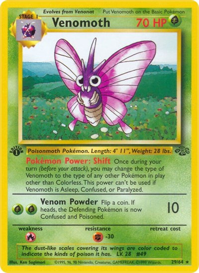 Venomoth (29) (Jungle) Heavy Play Unlimited