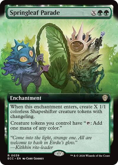 Springleaf Parade (Extended Art) (Commander: Lorwyn Eclipsed) Light Play