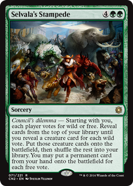 Selvala's Stampede (Conspiracy: Take the Crown) Light Play Foil