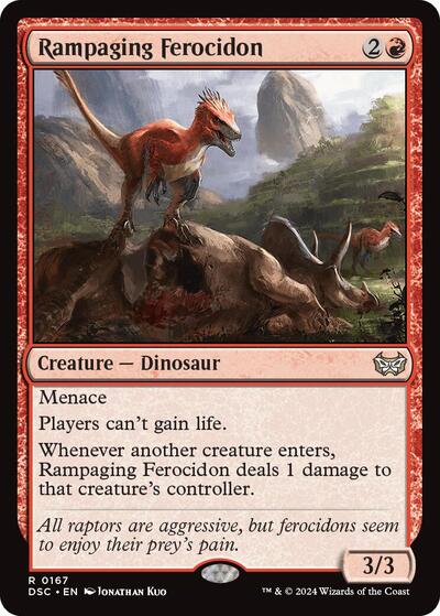Rampaging Ferocidon (Commander: Duskmourn: House of Horror) Light Play