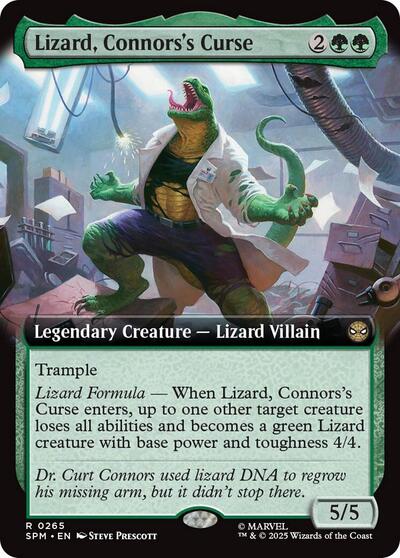 Lizard, Connors's Curse (Extended Art) (Marvel's Spider-Man) Light Play Foil