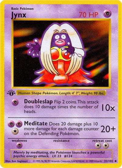 Jynx (Base Set (Shadowless)) Light Play Unlimited