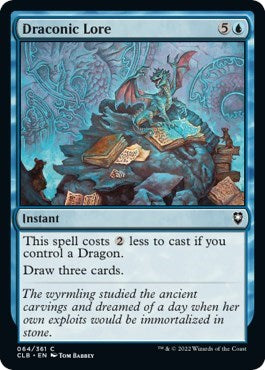 Draconic Lore (Commander Legends: Battle for Baldur's Gate) Light Play Foil