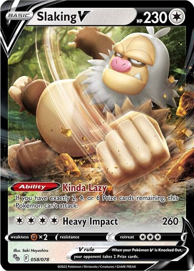Slaking V (Pokemon GO) Light Play Holofoil