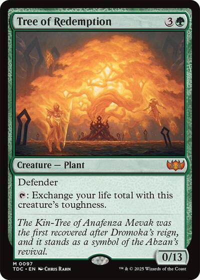 Tree of Redemption (Commander: Tarkir: Dragonstorm) Light Play
