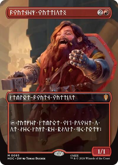 Dwarven Warriors (Borderless) (Dwarvish) (The Hobbit: Eternal-Legal) Light Play