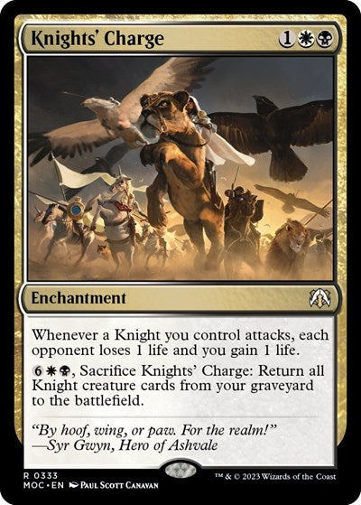 Knights' Charge (Commander: March of the Machine) Light Play