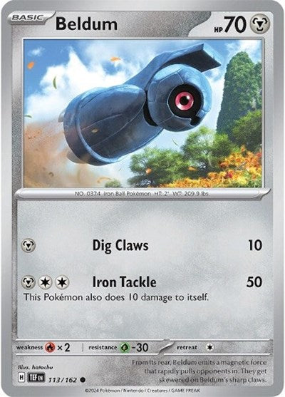 Beldum (SV05: Temporal Forces) Light Play Reverse Holofoil