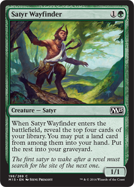 Satyr Wayfinder (Magic 2015 Core Set) Light Play