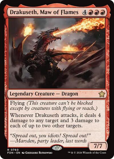 Drakuseth, Maw of Flames (0760) (Foundations) Light Play
