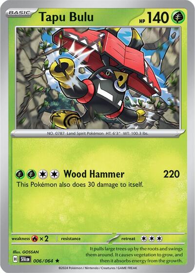 Tapu Bulu - 006 (SV: Shrouded Fable) Light Play Holofoil
