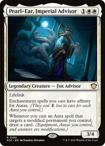 Pearl-Ear, Imperial Advisor (Commander: Secrets of Strixhaven) Light Play