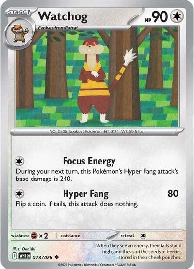 Watchog (SV: White Flare) Light Play Reverse Holofoil