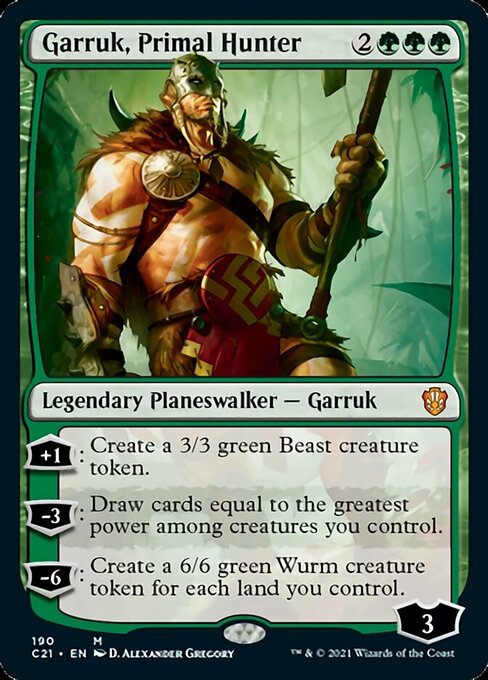 Garruk, Primal Hunter (Commander 2021 Strixhaven) Light Play