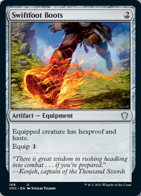 Swiftfoot Boots (Commander 2021 Crimson Vow) Light Play